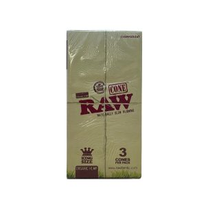 Raw Organic Hemp King Size Cones 3pk 32ct
