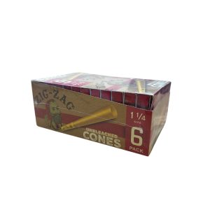 Zig-Zag Unbleached 1 1/4 Cones 6pk 24ct