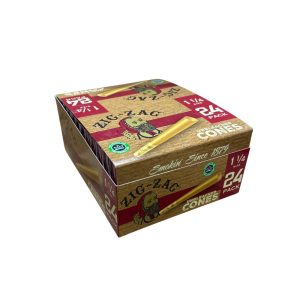 Zig-Zag Unbleached 1 1/4 Cones 24pk 12ct