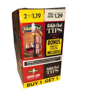 White Owl Cigarillos Dual Pack $1.19 Cherry Wine + $1.29 Tips Cherry