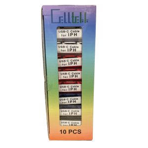 Celltekk USB C to iPhone Charger Cable 10ct