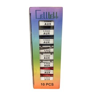 Celltekk 3.5mm AUX Cable 10ct