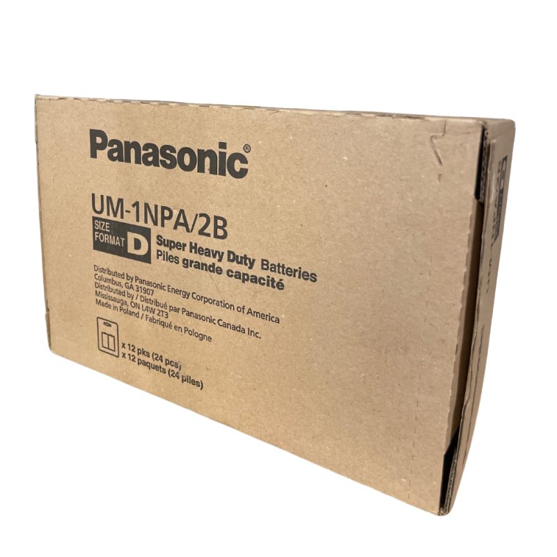 Panasonic D Batteries 12pk 24ct