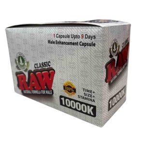 Raw Classic White 10000K Male Enhancement Pills 24ct