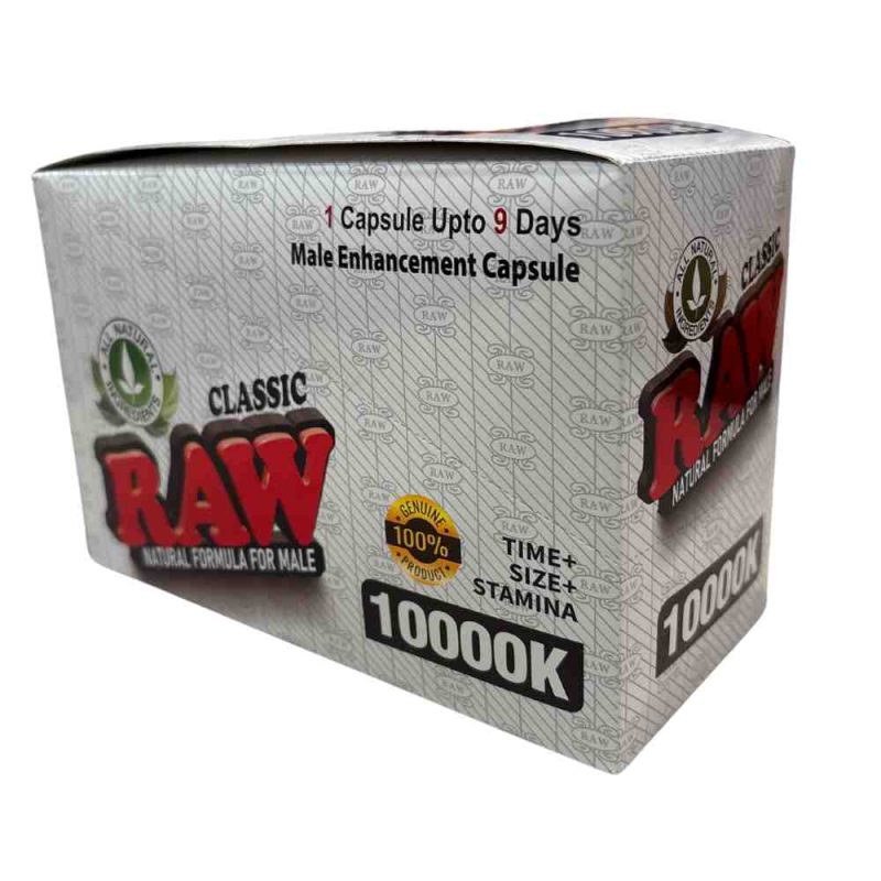 Raw Classic White 10000K Male Enhancement Pills 24ct