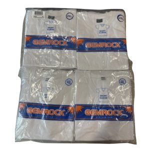 Gemrock White T-Shirts 6ct