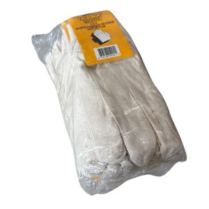 Majestic White Canvas Gloves 24ct 2pk